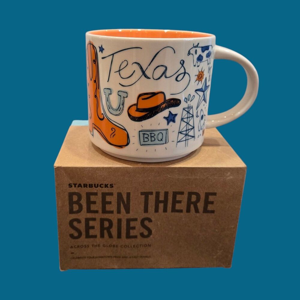NEW with Box Starbucks Been There Series Texas Lone Star State - 14oz Coffee Mug